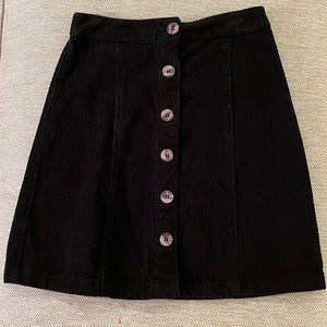 black corduroy skirt
